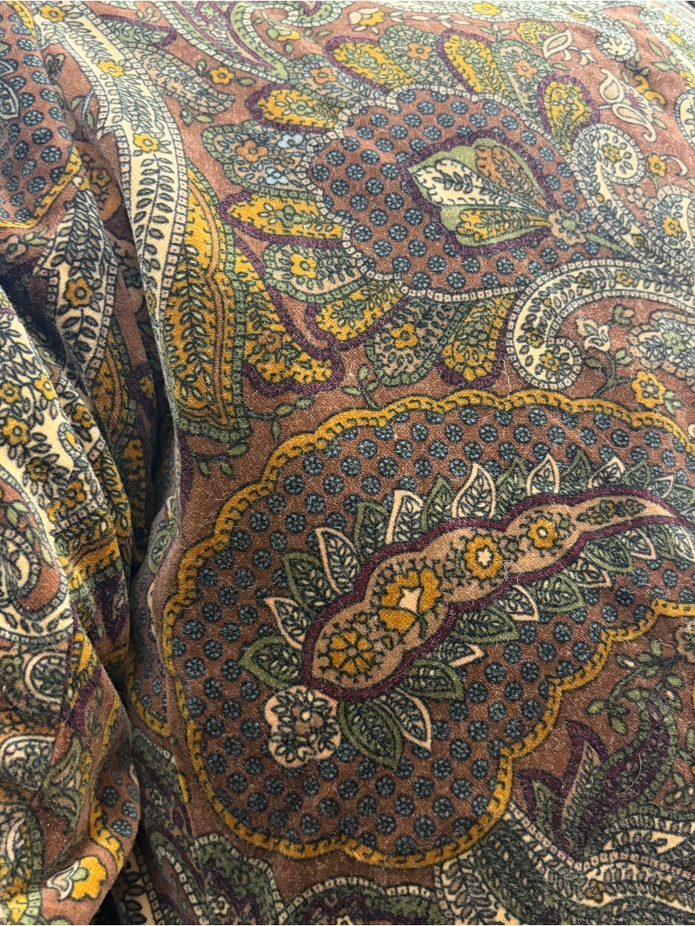 MARELLA Brown Velvet Paisley Open-Front Blazer - Size 12 - Picture 9 of 12